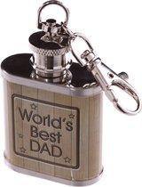 Sleutelhanger voor papa o.a. Vaderdag 'World's best dad'