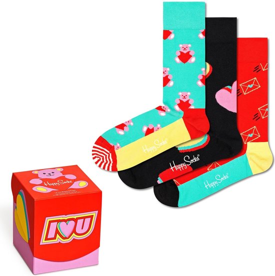 Happy Socks valentine love you giftbox 3P - 41-46 | bol.com