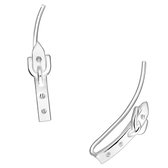 EAR IT UP - Oorklimmers - Riem - Gesp - Belt - Buckle - Ear climbers - Earclimbers - Ear crawlers - 925 sterling zilver - 21 x 4 mm - 1 paar