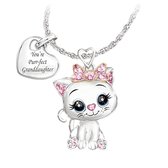 Bijoux by Ive - Ketting met hanger - Poesje - You're Purr-fect Granddaughter