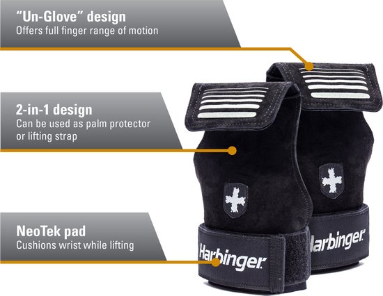 Harbinger Pro Lifting Grip - Sangles de levage - S / M - Noir | bol.com