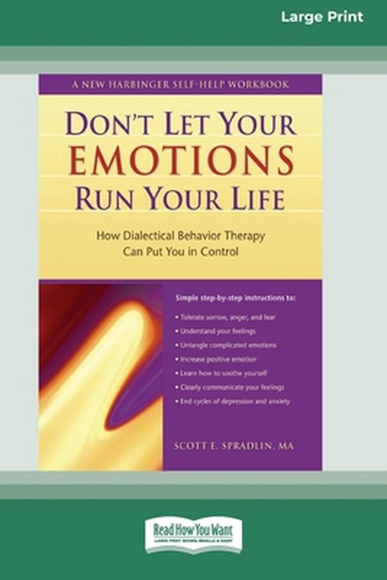 Don't Let Your Emotions Run Your Life (16pt Large Print Edit ... - cover