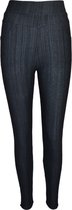 Dames legging met hoog taille in jeans look XL/XXL 40-42 zwart