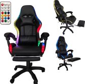 Odisus All-in-1 Gamechair - Gamestoel - LED Verlichting met Afstandsbediening - 180° Ligvermogen - Incl. Voetsteun