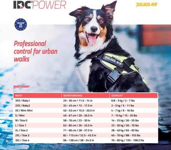 Harnais Julius K9 IDC Power pour chien Anthracite Mini / 51-67 cm