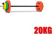 Barbell Set 20KG - Halter - Halterstang Met Gewichten - Fitness Accessoires - Bodybuilding Bar - 139 Centimeter Stang Lengte