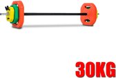 Barbell Set 30KG - Halter - Halterstang Met Gewichten - Fitness Accessoires - Bodybuilding Bar - 139 Centimeter Stang Lengte