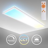 B.K.Licht - CCT LED Plafondlamp - dimbaar - paneel met afstandsbediening - indirect licht - 100 x 25 x 6.5 cm - 24W