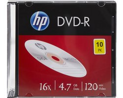 HP DME00085 DVD-R disc 4.7 GB 10 stuk(s) Slimcase