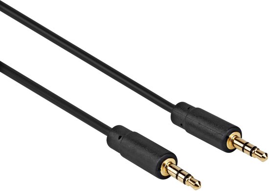 Jack Kabel 3.5 mm - Male to Male - Universeel - Zwart - 10 meter - Allteq