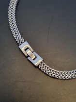 Diamond Boss - Vossenstaart armband - 21 cm - Zilver plated