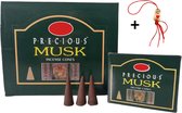 2 Pakjes - Wierook - Wierookkegeltjes - Kegeltjes - Kegels - Incense Cones - Musk - Muskus - 20 Kegeltjes + Gelukspoppetje