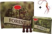 2 Pakjes - Wierook - Wierookkegeltjes - Kegeltjes - Kegels - Incense Cones - Forest - Bos - 20 Kegeltjes + Gelukspoppetje