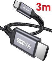 USB-C naar HDMI kabel – 4K bij 60Hz – Nylon Gevlochten – 3 meter