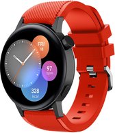 Siliconen Smartwatch bandje - Geschikt voor  Huawei Watch GT 3 42mm siliconen bandje - rood - 42mm - Strap-it Horlogeband / Polsband / Armband