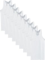 9 stuks SQOTTON halterhemd - 100% katoen - wit - Maat XL