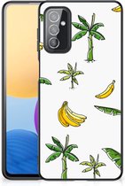 GSM Hoesje Geschikt voor Samsung Galaxy M52 Mobiel TPU Hardcase met Zwarte rand Banana Tree
