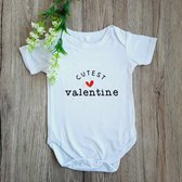 Baby Romper Valentijn - Cutest Valentijn 0-3 maanden