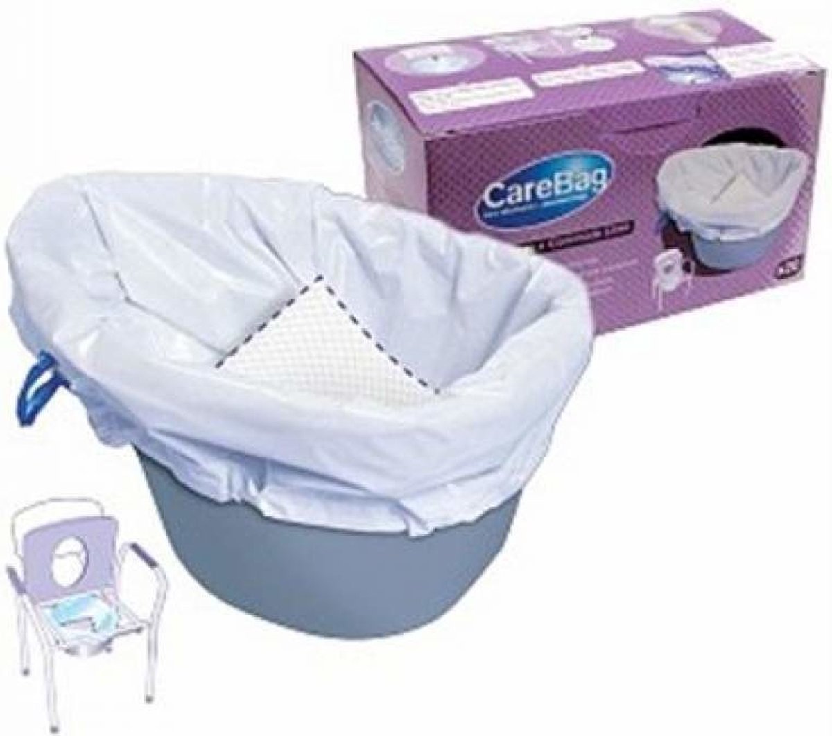Carebag Hygiene Opvangzak Toiletstoelemmer – 20 Stuks - Carebag