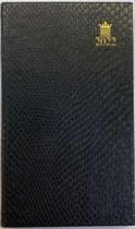 Ryam - Zakagenda - Euroking Luxe Python - 2022 - Zwart - Week per 2 pagina's - 8.5x13.5cm