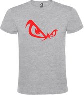 Grijs T shirt met "No Fear " logo print Rood size XXXXL