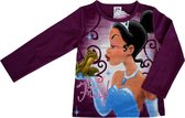 Disney Princess Meisjes Longsleeve Paars - T-shirt met lange mouwen - Tiana - Prinses en de Kikker - Maat 104
