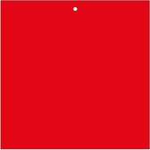 Markeringsplaatje rood, beschrijfbaar 150 x 150 mm