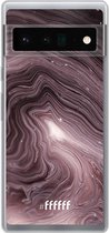 6F hoesje - geschikt voor Google Pixel 6 Pro -  Transparant TPU Case - Purple Marble #ffffff