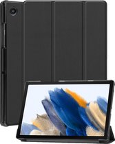 Hoes Geschikt voor Samsung Galaxy Tab A8 Hoes Book Case Hoesje Trifold Cover - Hoesje Geschikt voor Samsung Tab A8 Hoesje Bookcase - Zwart