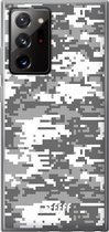 6F hoesje - geschikt voor Samsung Galaxy Note 20 Ultra -  Transparant TPU Case - Snow Camouflage #ffffff