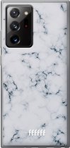 6F hoesje - geschikt voor Samsung Galaxy Note 20 Ultra -  Transparant TPU Case - Classic Marble #ffffff