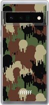 6F hoesje - geschikt voor Google Pixel 6 Pro -  Transparant TPU Case - Graffiti Camouflage #ffffff