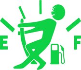 Angry fuel benzineklep sticker - Auto stickers - Auto accessories - Stickers volwassenen - 11 x 9.4 cm groen