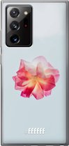 6F hoesje - geschikt voor Samsung Galaxy Note 20 Ultra -  Transparant TPU Case - Rouge Floweret #ffffff