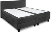 Beddenleeuw Boxspring Bed Mila - 120x200 - Incl. Hoofdbord + Matras - Antraciet