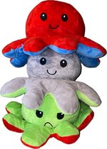 3-PACK - Home Speelgoed  Knuffels & Knuffeldoekjes  Interactieve knuffels  Octopus knuffel - Octopus knuffel mood - Octopus Knuffel Omkeerbaar - Reversible - Emotieknuffel - mood knuffel - EN