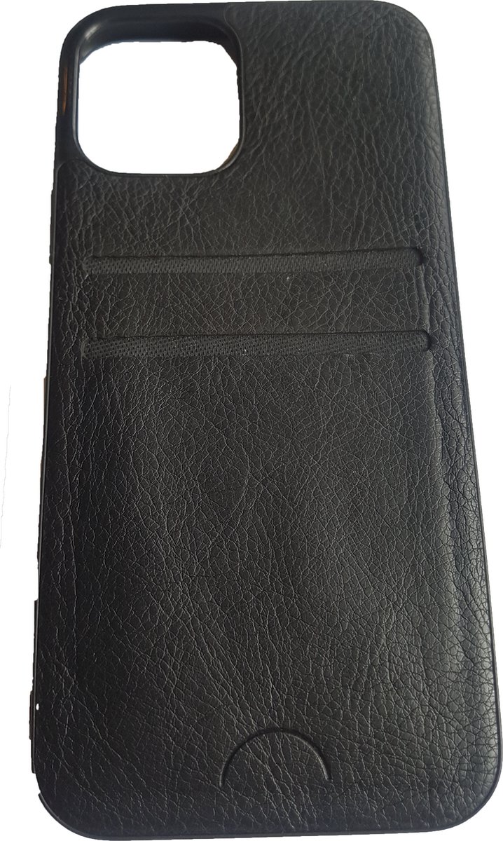JPM Iphone 12 Black Leather Case Case | Type 1