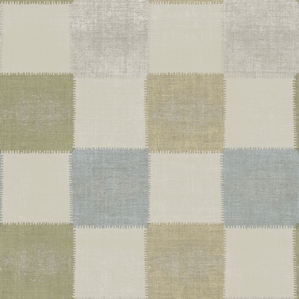 Behang Met Patchwork Vierkantjes - Behang - Muurdecoratie - Wanddecoratie - Vliesbehang - Zero - 0, 53 X 10, 05 M.