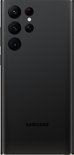 Zwarte Samsung Galaxy S22 Ultra, achterkant met camera's en Samsung logo.
