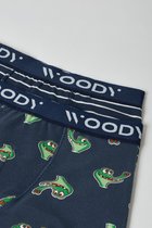 Woody duopack boxershort jongens - marine blauw + krokodil - 221-1-CLD-Z/065 - maat 92