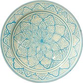 Marokkaanse schaal Handbeschilderde Aardewerk 35 cm - Saladeschaal - Fruitmand - Fruitschaal