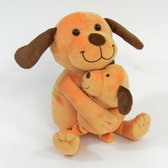 Knuffel  Interactieve Knuffel - Bewegende Knuffel - Pluche Mama - Hond met Puppy - Puppy - Hond - Knuffelhond -