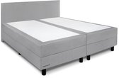 Beddenleeuw Boxspring Bed Mila - 90x210 - Incl. Hoofdbord + Matras - Grijs