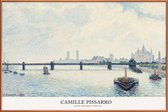 JUNIQE - Poster met kunststof lijst Pissarro - Charing Cross Bridge