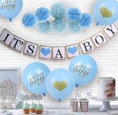 Vintage geboorte versiering letter slinger / vlag - It's a boy - Het is een jongen - Guirlande - Banner - Babyshower - Baby Shower- Feest - Vlag babykamer - Raam hanger  | DH colle
