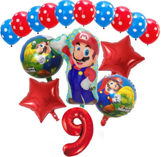 Super Mario - ballon set - thema - ballonnen - 9 jaar
