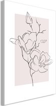 Schilderij - Creamy Magnolia (1 Part) Vertical.