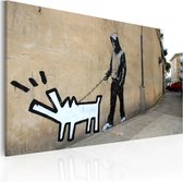 Schilderij - Barking dog (Banksy).