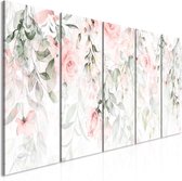 Schilderij - Waterfall of Roses (5 Parts) Narrow - First Variant.