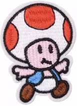 Toad strijk embleem - Toad patch - patches - stof en strijk applicatie - Mario & Luigi